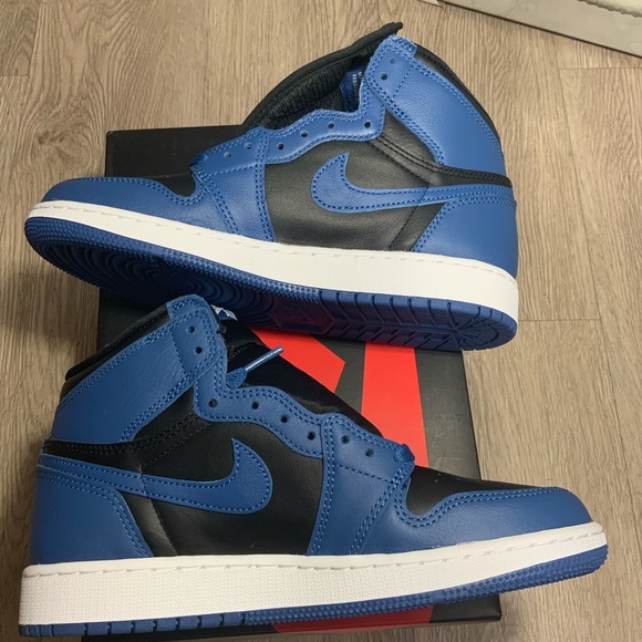 New Nike Jordan 1 Retro High OG Dark Marina Blue GS Size 5.5Y / 7W (575441-404) - Picture 6 of 9